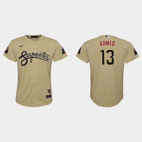 Arizona Arizona Diamondbacks #13 Nick Ahmed Youth 2021 City Connect Jersey Gold Youth