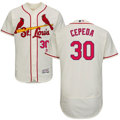 St.Louis Cardinals #30 Orlando Cepeda Cream Flexbase Authentic Collection Stitched Jersey Men's