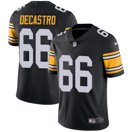 Pittsburgh Steelers #66 David DeCastro Black Alternate Men's Stitched Vapor Untouchable Limited Jersey Men's