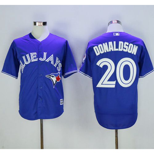 Toronto Blue Jays #20 Josh Donaldson Blue New Cool Base 40th Anniversary Stitched Jersey Men's