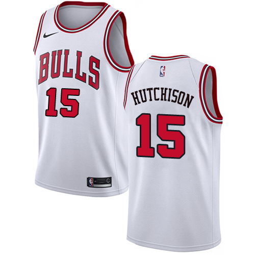 Chicago Bulls #15 Chandler Hutchison White Youth Swingman Association Edition Jersey Youth