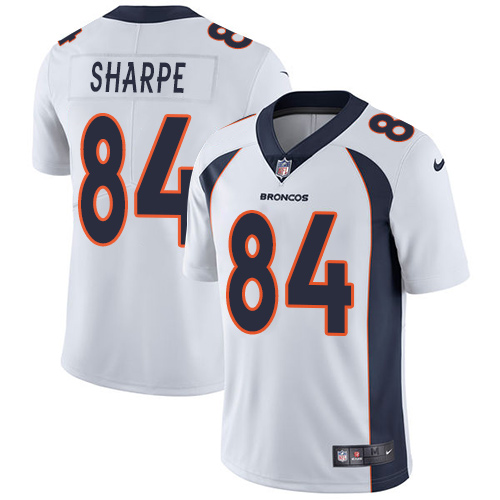 Denver Broncos #84 Shannon Sharpe White Youth Stitched Vapor Untouchable Limited Jersey Youth