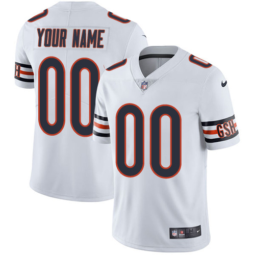 Chicago Bears Customized White Stitched Vapor Untouchable Limited Men's Jersey
