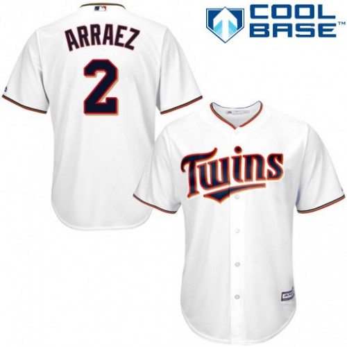 Minnesota Twins #2 Luis Arraez White Cool Base Stitched Youth Jersey Youth