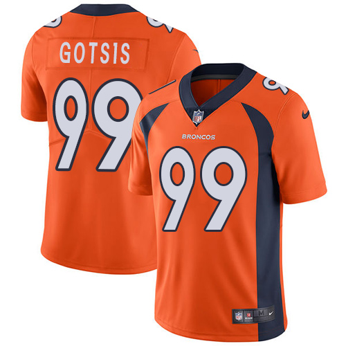 Denver Broncos #99 Adam Gotsis Orange Team Color Men's Stitched Vapor Untouchable Limited Jersey Men's
