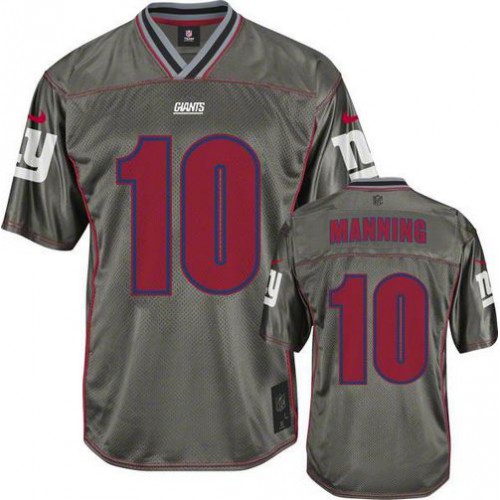 New York Giants #10 Eli Manning Grey Men's Stitched Elite Vapor Jersey Men's