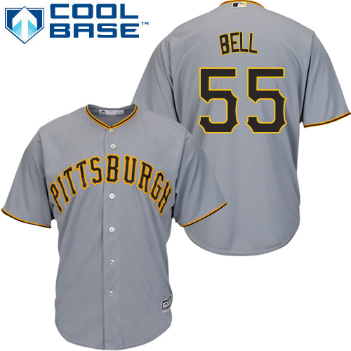 Pittsburgh Pirates #55 Josh Bell Grey New Cool Base Stitched Jersey Men's