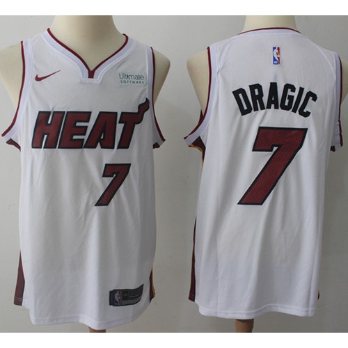 Miami Heat #7 Goran Dragic White Swingman Association Edition Jersey Mens