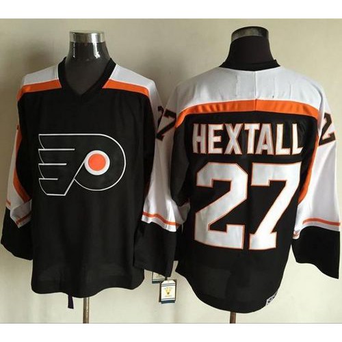 Philadelphia Flyers #27 Ron Hextall Black CCM Throwback Stitched Jersey Men's