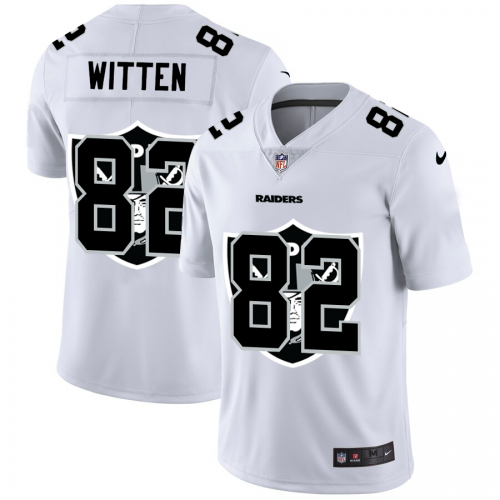 Las Vegas Las Vegas Raiders #82 Jason Witten White Men's Team Logo Dual Overlap Limited Jersey Men's