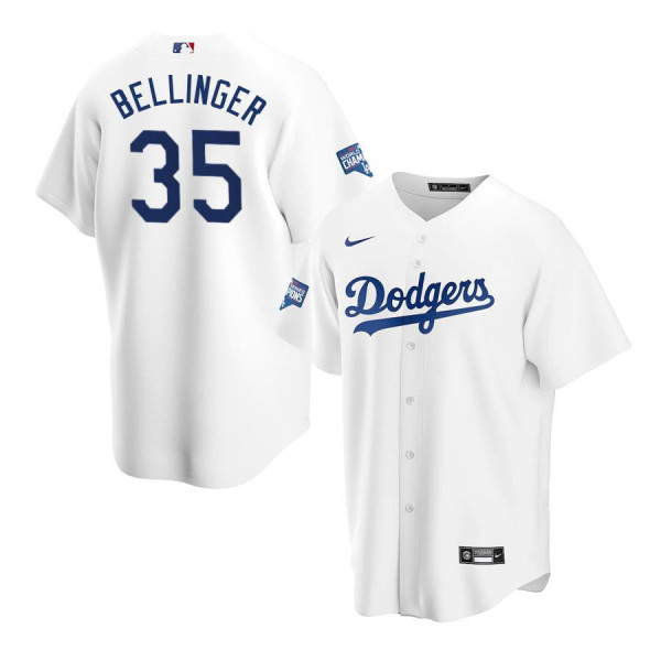 Men's Youth Women's Los Angeles Dodgers 35 Replica White 2020 World Series Champions Home Patch Cody Bellinger Jersey