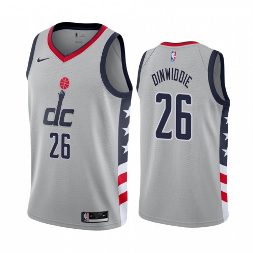 Washington Wizards #26 Spencer Dinwiddie Womens Gray Swingman 2020-21 City Edition Jersey Womens