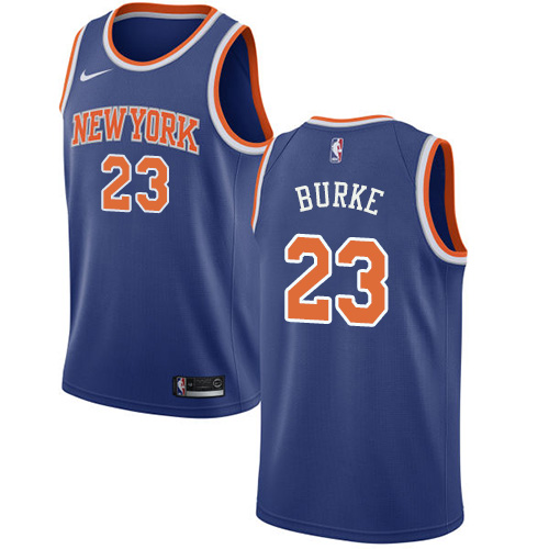 New York Knicks #23 Trey Burke Blue Youth Swingman Icon Edition Jersey Youth