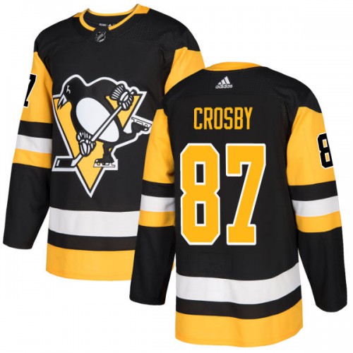 Adidas Pittsburgh Penguins #87 Sidney Crosby Black Home Authentic Stitched Jersey Men's