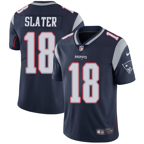 Patriots #18 Matt Slater Navy Blue Team Color Youth Stitched Vapor Untouchable Limited Jersey