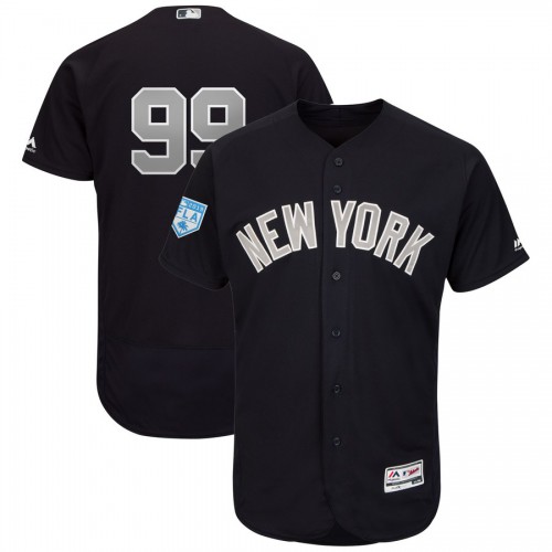 New York Yankees #99 Aaron Judge Navy Alternate 2019 Spring Training Flex Base Stitched Jersey Men's