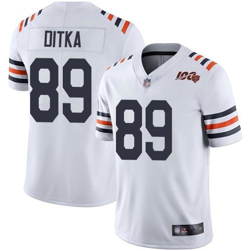 Bears #89 Mike Ditka White Alternate Youth Stitched Vapor Untouchable Limited 100th Season Jersey