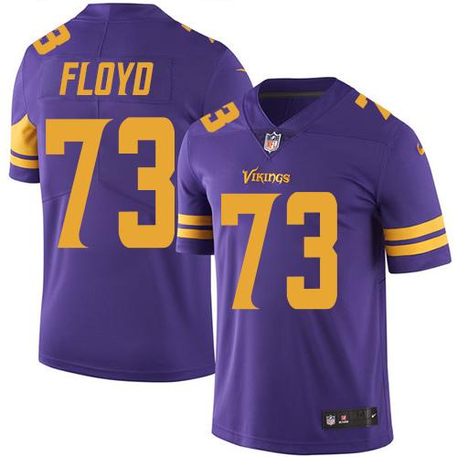 Minnesota Vikings #73 Sharrif Floyd Purple Men's Stitched Limited Rush Jersey Men's