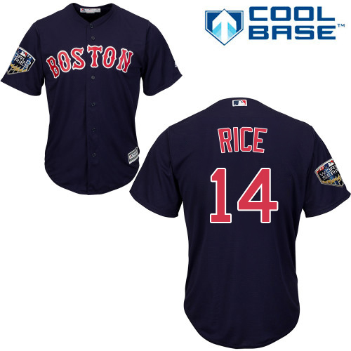 Boston Red Sox #14 Jim Rice Navy Blue Cool Base 2018 World Series Stitched Youth Jersey Youth