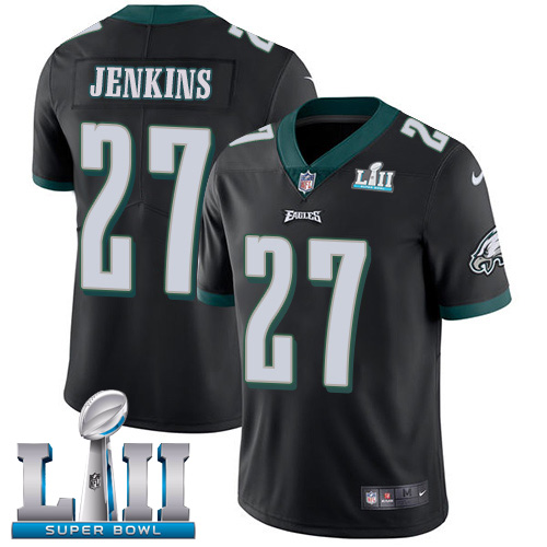 Philadelphia Eagles #27 Malcolm Jenkins Black Alternate Super Bowl LII Youth Stitched Vapor Untouchable Limited Jersey Youth