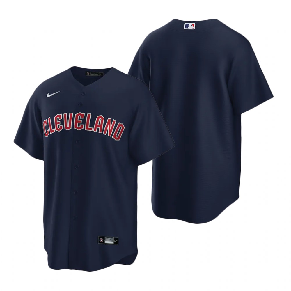 Cleveland Guardians Blank Navy Men's 2022 Replica Alternate Jersey