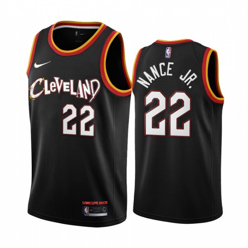 Cleveland Cavaliers #22 Larry Nance Jr. Black Womens Swingman 2020-21 City Edition Jersey Womens