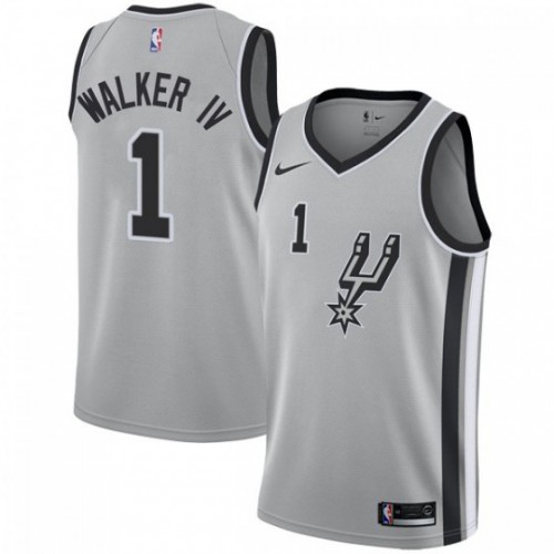 San Antonio Spurs #1 Lonnie Walker IV Silver Womens Swingman Statement Edition Jersey Womens
