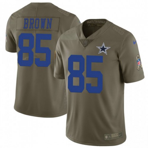 Dallas Cowboys #85 Noah Brown Olive Men's Stitched Limited 2017 Salute To Service Jersey Men's