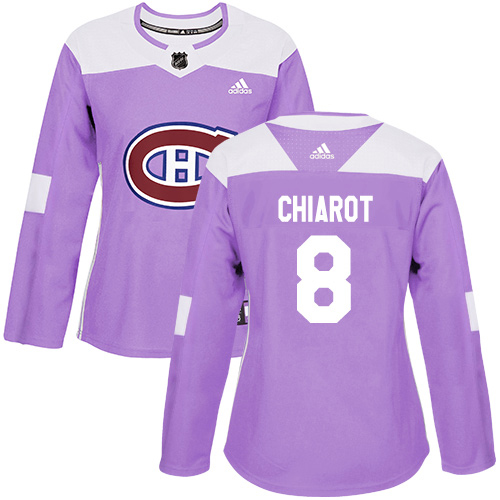Adidas Montreal Canadiens #8 Ben Chiarot Purple Authentic Fights Cancer Women's Stitched Jersey Womens