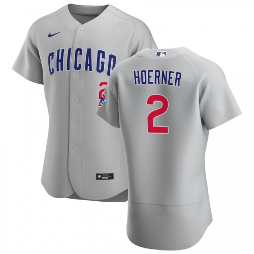 Chicago Chicago Cubs #2 Nico Hoerner Men's Gray Road 2020 Authentic Team Jersey Men's