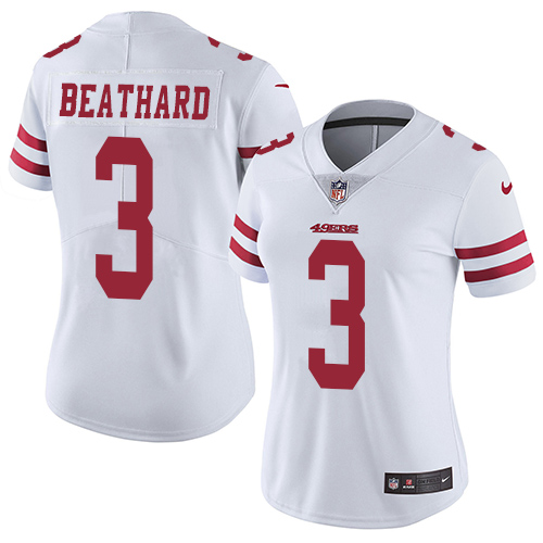 San Francisco 49ers #3 C.J. Beathard White Women's Stitched Vapor Untouchable Limited Jersey Womens