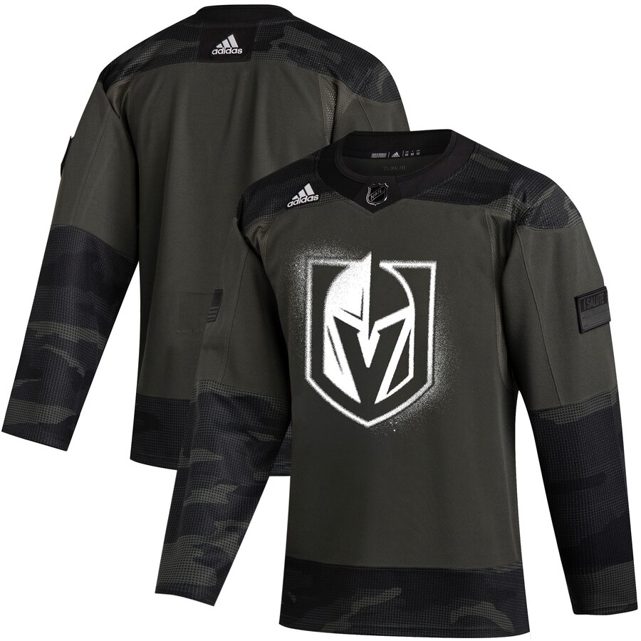 Vegas Golden Knights Adidas 2019 Veterans Day Authentic Practice Jersey Camo