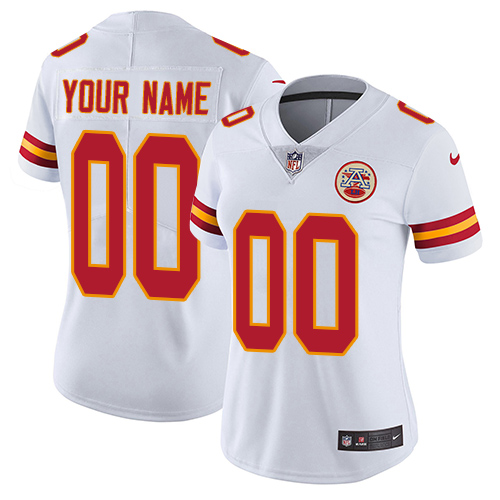 Kansas City Chiefs Customized White Stitched Vapor Untouchable Limited Women's Jersey