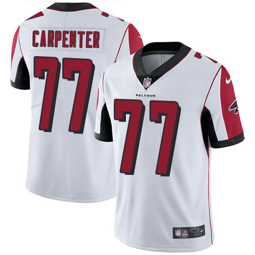 Atlanta Falcons #77 James Carpenter White Men's Stitched Vapor Untouchable Limited Jersey Men's