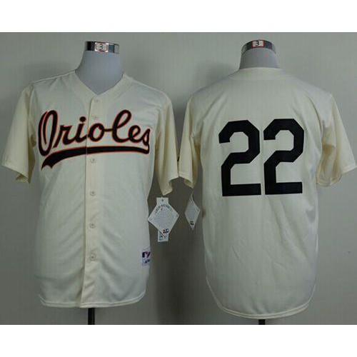 Baltimore Orioles #22 Jim Palmer Cream 1954 Turn Back The Clock Stitched Jersey Men's