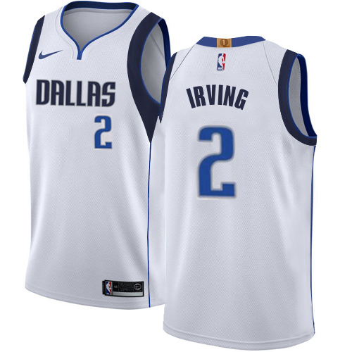 Mavericks #2 Kyrie Irving White Swingman Association Edition Jersey