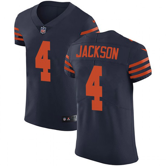Bears #4 Eddie Jackson Navy Blue Alternate Men's Stitched Vapor Untouchable Elite Jersey