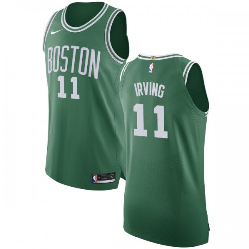 Boston Celtics #11 Kyrie Irving Green Authentic Icon Edition Jersey Mens