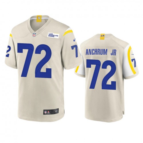 Los Angeles Los Angeles Rams #72 Tremayne Anchrum Jr. Men's Game Jersey - Bone Men's