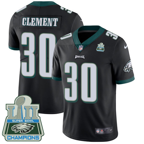 Philadelphia Eagles #30 Corey Clement Black Alternate Super Bowl LII Champions Men's Stitched Vapor Untouchable Limited Jersey Men's