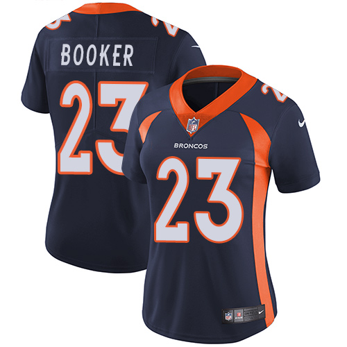 Denver Broncos #23 Devontae Booker Blue Alternate Women's Stitched Vapor Untouchable Limited Jersey Womens