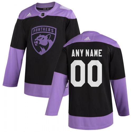 Florida Panthers Adidas Hockey Fights Cancer Custom Practice Jersey Black