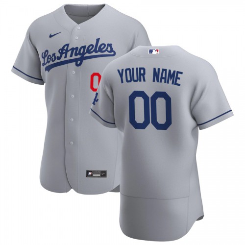 Los Angeles Dodgers Custom Men's Gray Road 2020 Authentic Team Jersey