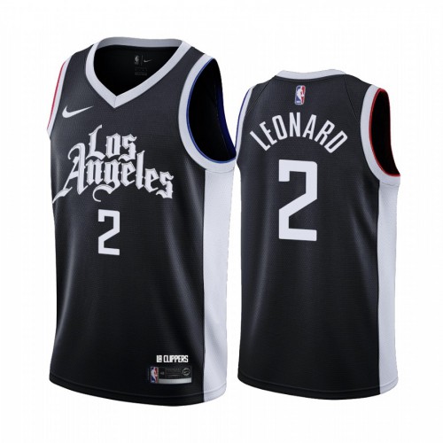 Los Angeles Clippers #2 Kawhi Leonard Black Womens Swingman 2020-21 City Edition Jersey Womens
