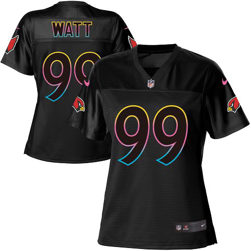 Cardinals #99 J.J. Watt Black Women's Fashion Game Jersey