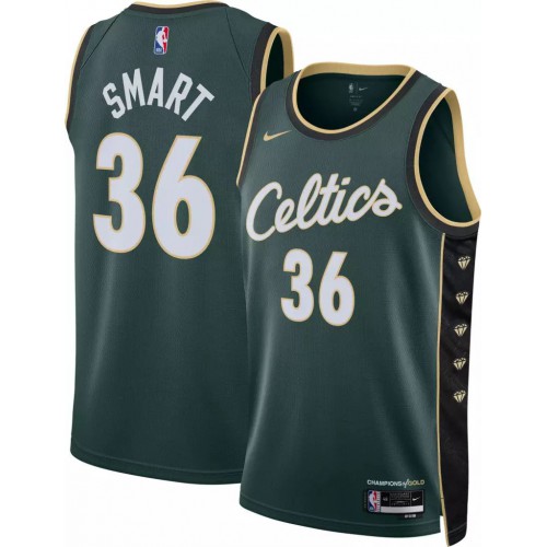 Boston Boston Celtics #36 Marcus Smart Unisex Turquoise 2022-23 Swingman Jersey - City Edition Mens