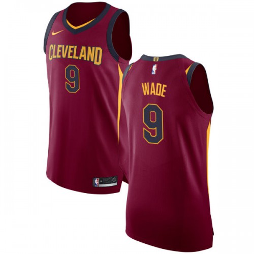 Cleveland Cavaliers #9 Dwyane Wade Red Authentic Icon Edition Jersey Mens