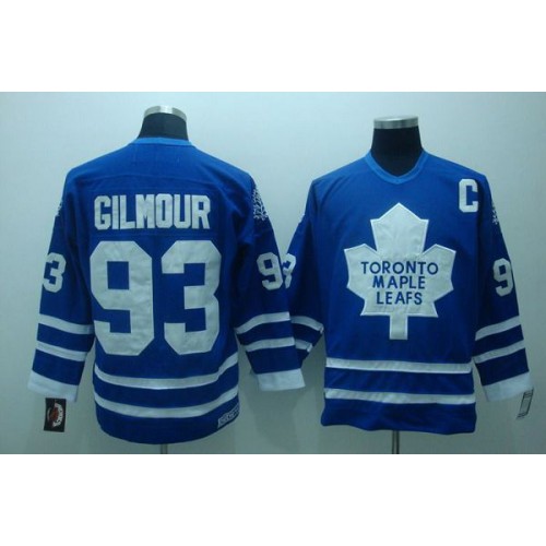 Maple Toronto Maple Leafs #93 Doug Gilmour Stitched Blue CCM Throwback Jersey Men's