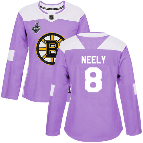 Adidas Boston Bruins #8 Cam Neely Purple Authentic Fights Cancer Stanley Cup Final Bound Women's Stitched Jersey Womens