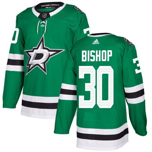 Adidas Dallas Stars #30 Ben Bishop Green Home Authentic Stitched Jersey Men's